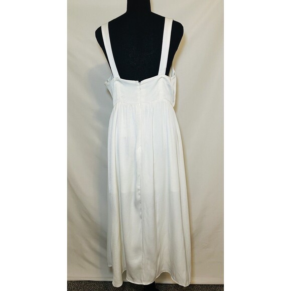 REVOLVE WeWoreWhat Corset‎ Midi Romantic Feminine White Dress SIZE LARGE NWT - Picture 5 of 13
